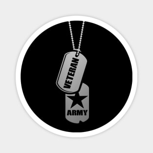 Military Veteran AV Dog Tags Magnet